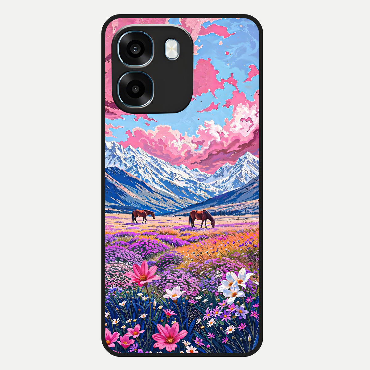  Blossom Valley Dream Glass Case For Oppo K14 5G back cover – full design glossy printed glass finish