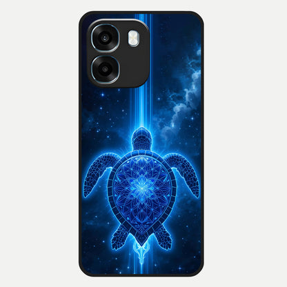 Blue Galaxy Turtle Glass Case For Oppo K14 5G back cover – full design glossy printed glass finish