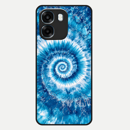  Blue Galaxy Wave Glass Case For Oppo K14 5G back cover – full design glossy printed glass finish