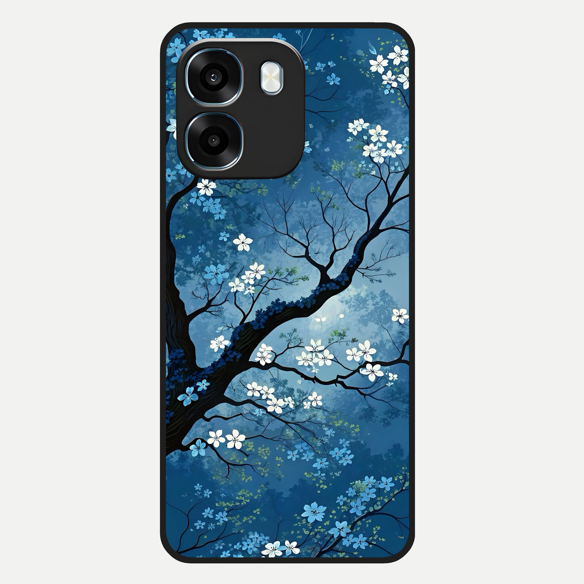  Blue Tree Serenity Glass Case For Oppo K14 5G back cover – full design glossy printed glass finish