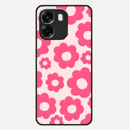  Blush Flower Pop Glass Case For Oppo K14 5G back cover – full design glossy printed glass finish