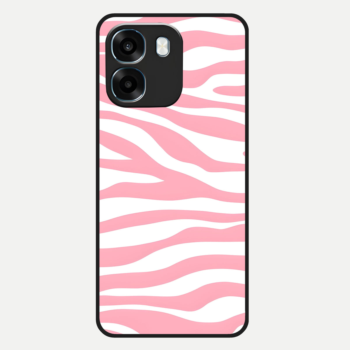  Blush Zebra Flow Glass Case For Oppo K14 5G back cover – full design glossy printed glass finish