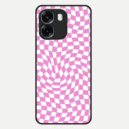  Bubblegum Check Wave Glass Case For Oppo K14 5G back cover – full design glossy printed glass finish