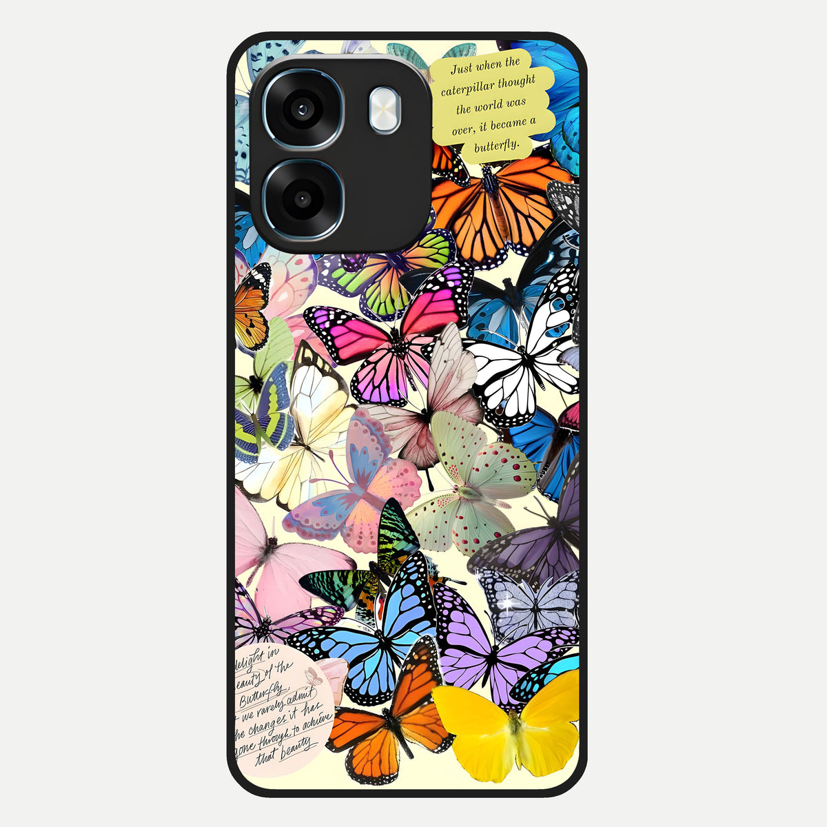  Butterflies Petal Dream Glass Case For Oppo K14 5G back cover – full design glossy printed glass finish