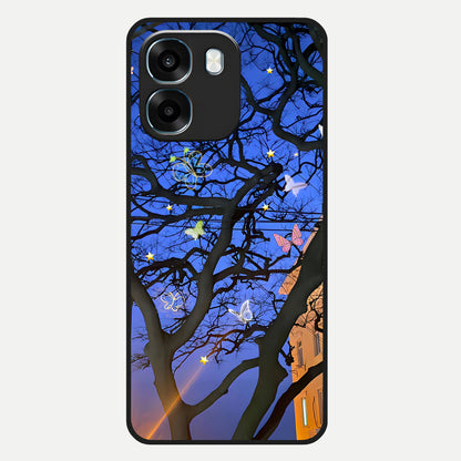  Butterfly Night Magic Glass Case For Oppo K14 5G back cover – full design glossy printed glass finish