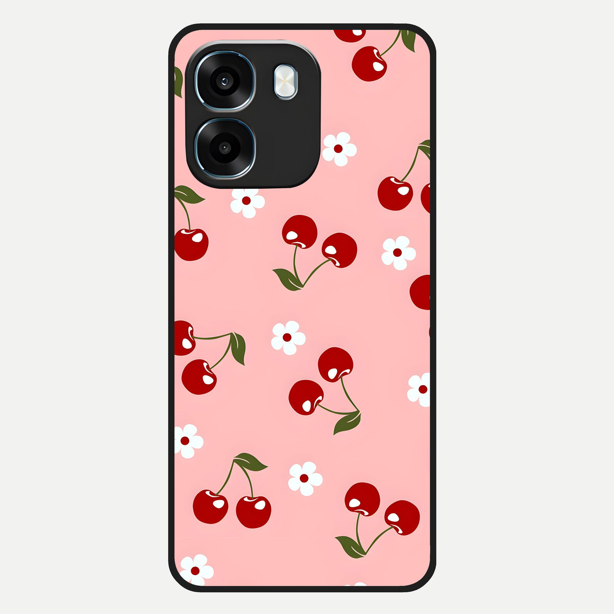  Cherry Love Mood Glass Case For Oppo K14 5G back cover – full design glossy printed glass finish