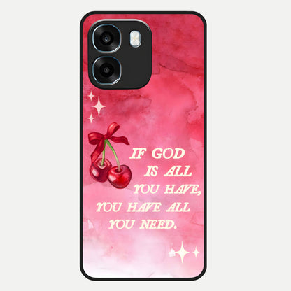  Cherry Quote Glass Case For Oppo K14 5G back cover – full design glossy printed glass finish