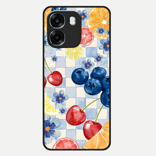 Citrus Bloom Joy Glass Case For Oppo K14 5G back cover – full design glossy printed glass finish