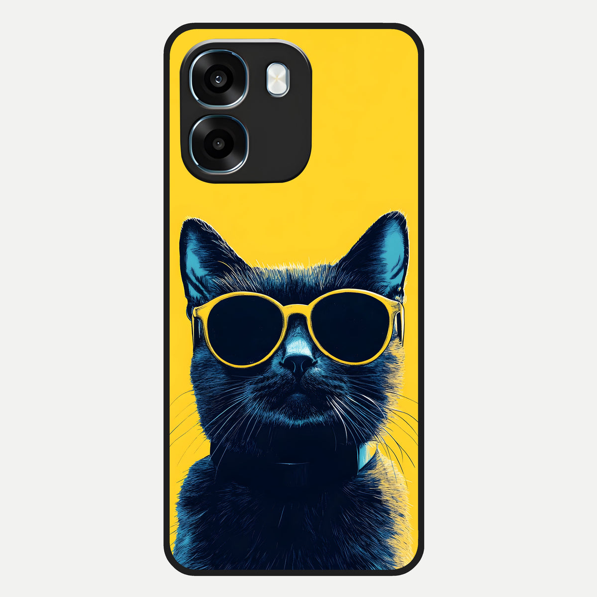  Cool Cat Vibes Glass Case For Oppo K14 5G back cover – full design glossy printed glass finish