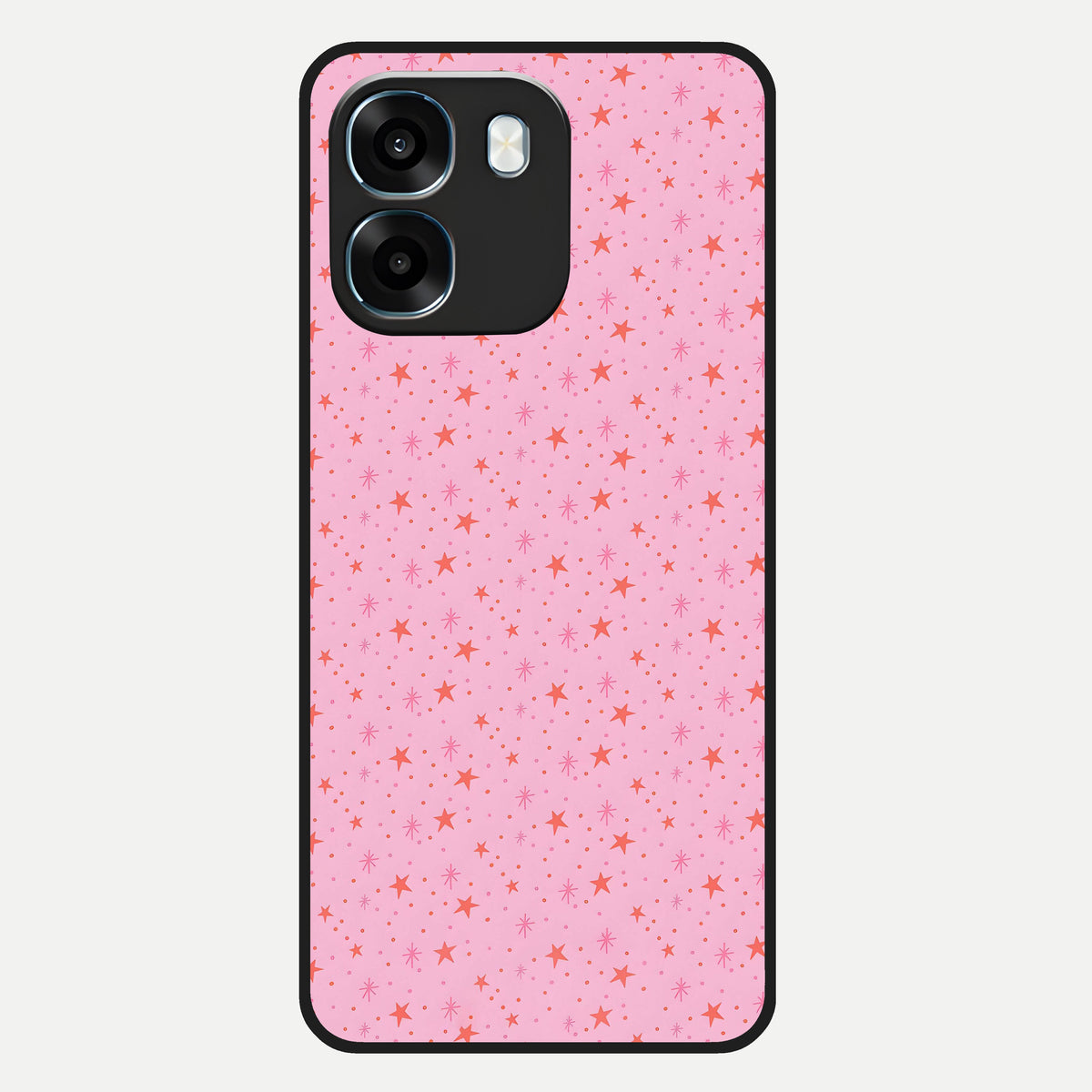  Cosmic Pink Sparkle Glass Case For Oppo K14 5G back cover – full design glossy printed glass finish