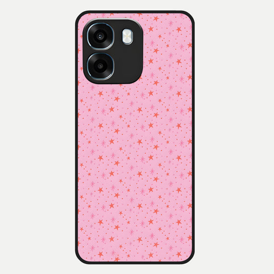  Cosmic Pink Sparkle Glass Case For Oppo K14 5G back cover – full design glossy printed glass finish