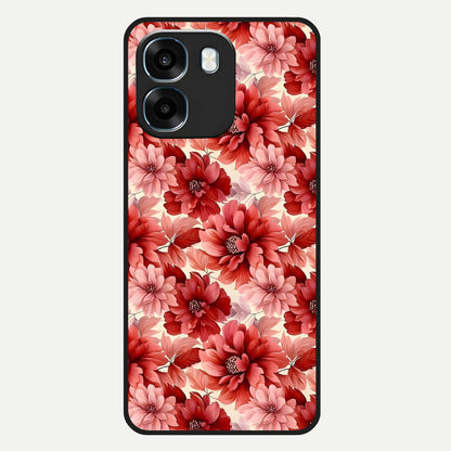  Crimson Love Petals Glass Case For Oppo K14 5G back cover – full design glossy printed glass finish