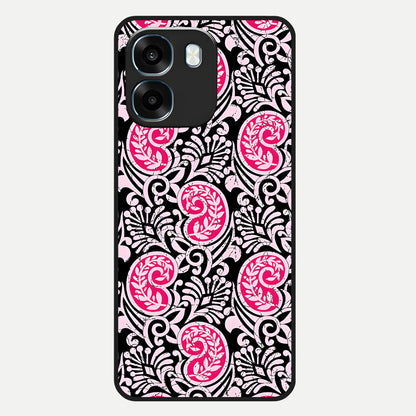  Crimson Paisley Charm Glass Case For Oppo K14 5G back cover – full design glossy printed glass finish