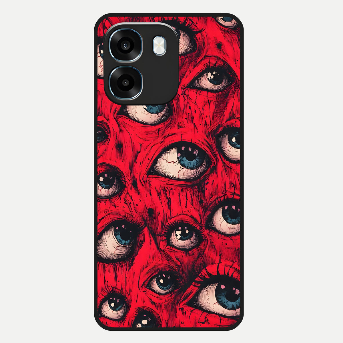  Crimson Watch Eyes Glass Case For Oppo K14 5G back cover – full design glossy printed glass finish