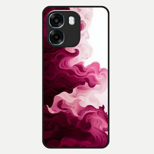  Crimson Wave Flow Glass Case For Oppo K14 5G back cover – full design glossy printed glass finish