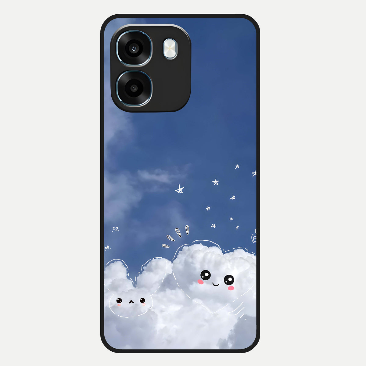  Cute Blossom Cloud Glass Case For Oppo K14 5G back cover – full design glossy printed glass finish