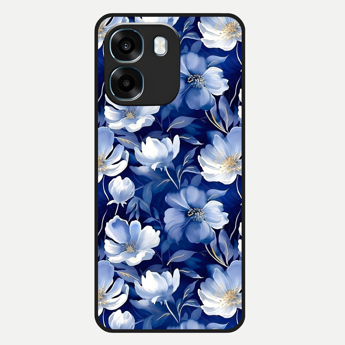  Cute Floral Patterns Glass Case For Oppo K14 5G back cover – full design glossy printed glass finish