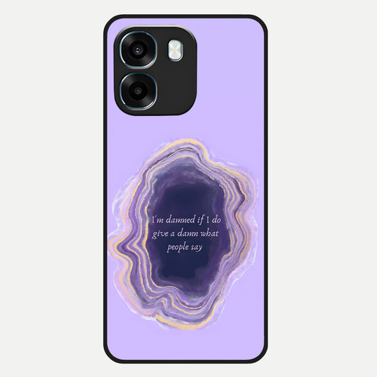 Damned People Quote Glass Case For Oppo K14 5G back cover – full design glossy printed glass finish