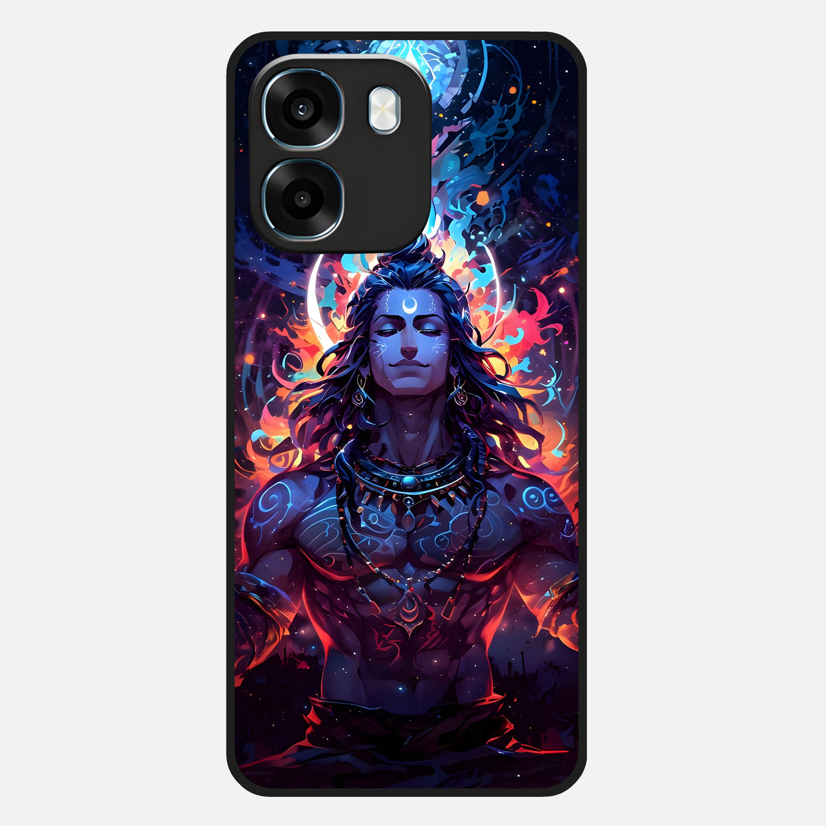  Divine Fire Shiv Glass Case For Oppo K14 5G back cover – full design glossy printed glass finish