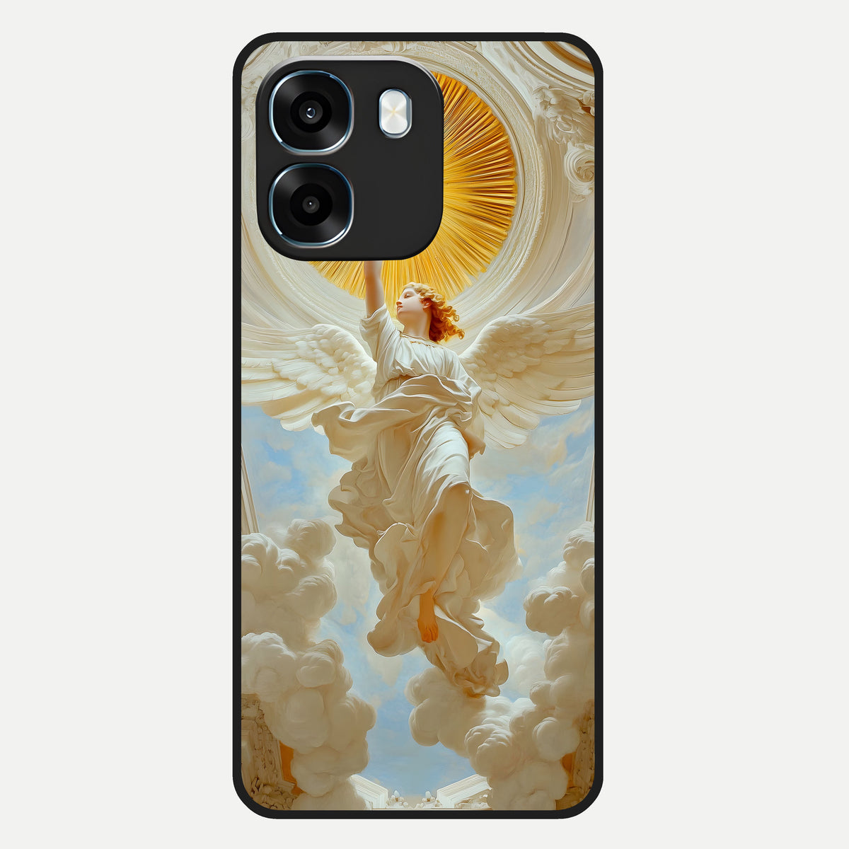  Divine Light Angel Glass Case For Oppo K14 5G back cover – full design glossy printed glass finish