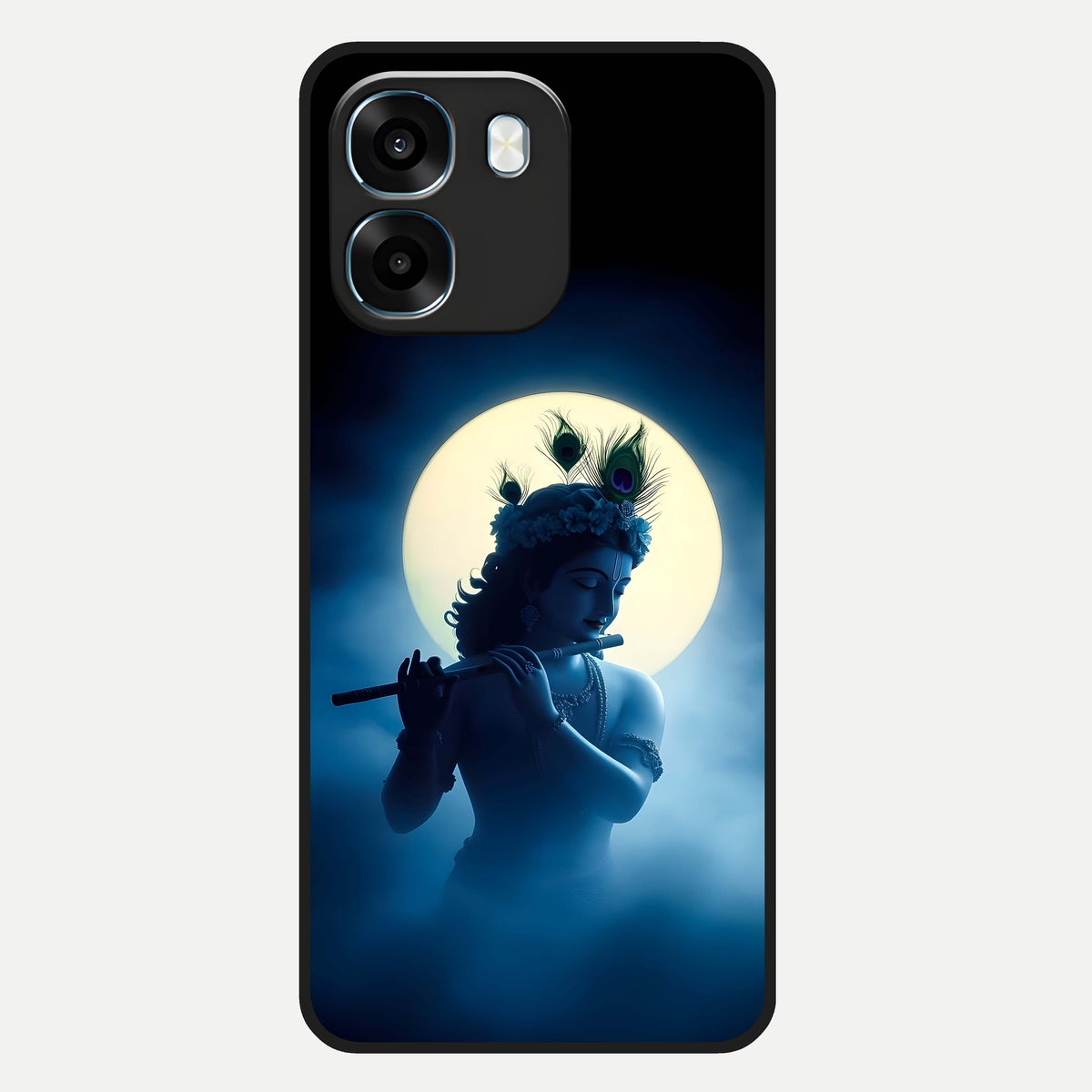  Divine Moon Flute Glass Case For Oppo K14 5G back cover – full design glossy printed glass finish