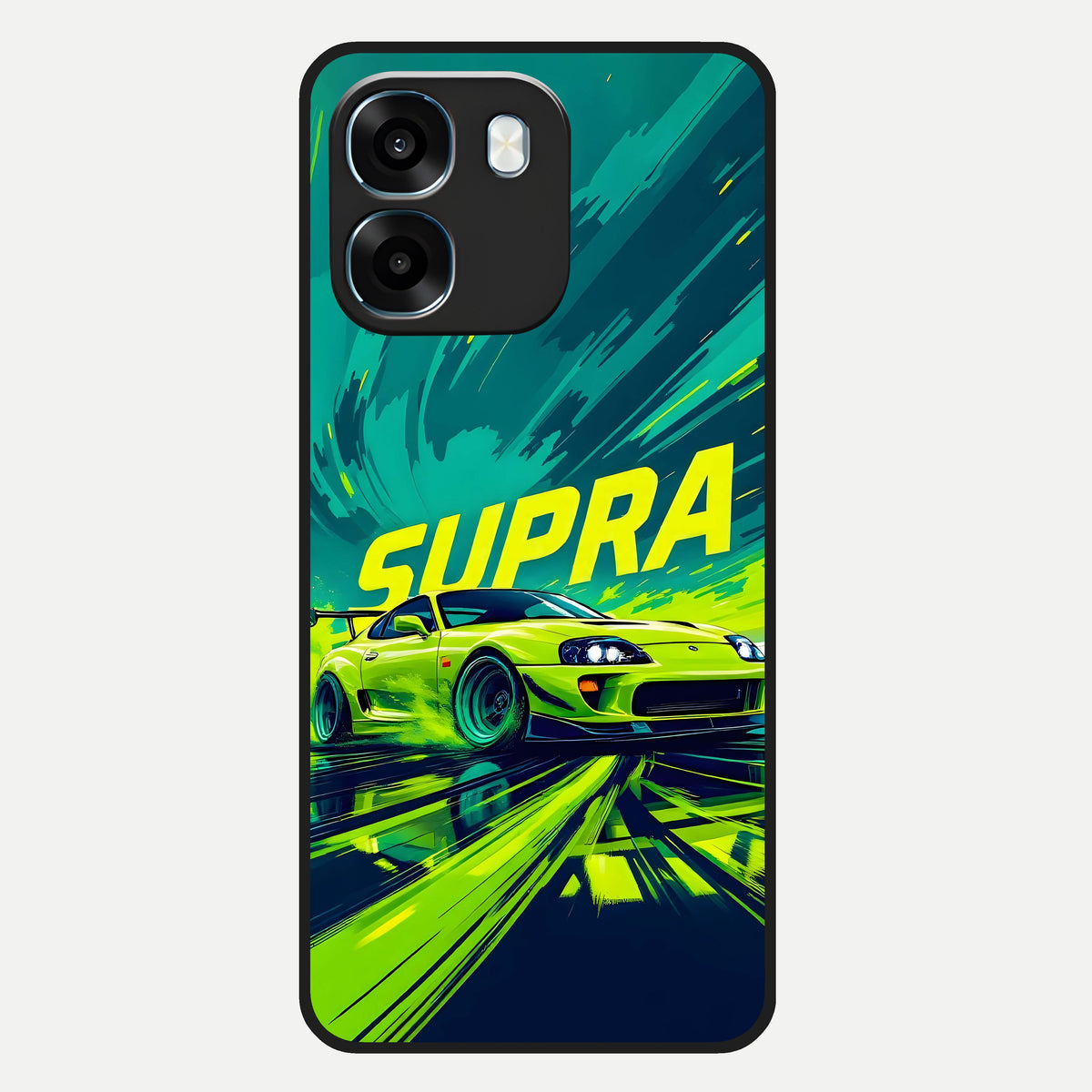  Electric Supra Thunder Glass Case For Oppo K14 5G back cover – full design glossy printed glass finish