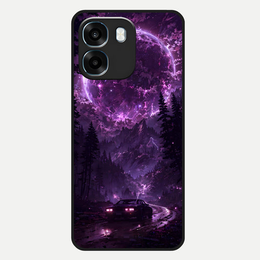  Eternal Cosmic Drive Glass Case For Oppo K14 5G back cover – full design glossy printed glass finish