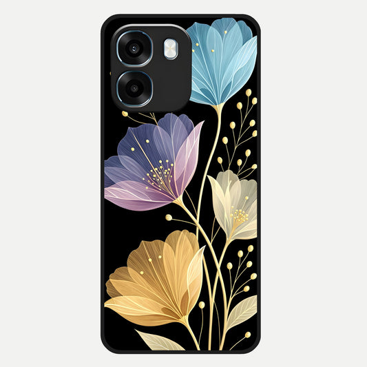  Flower Bloom Glow Glass Case For Oppo K14 5G back cover – full design glossy printed glass finish