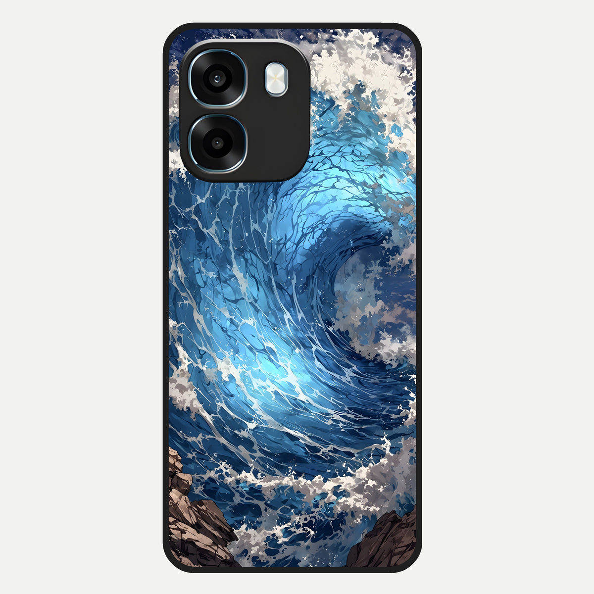  Giant Ocean Wave Glass Case For Oppo K14 5G back cover – full design glossy printed glass finish