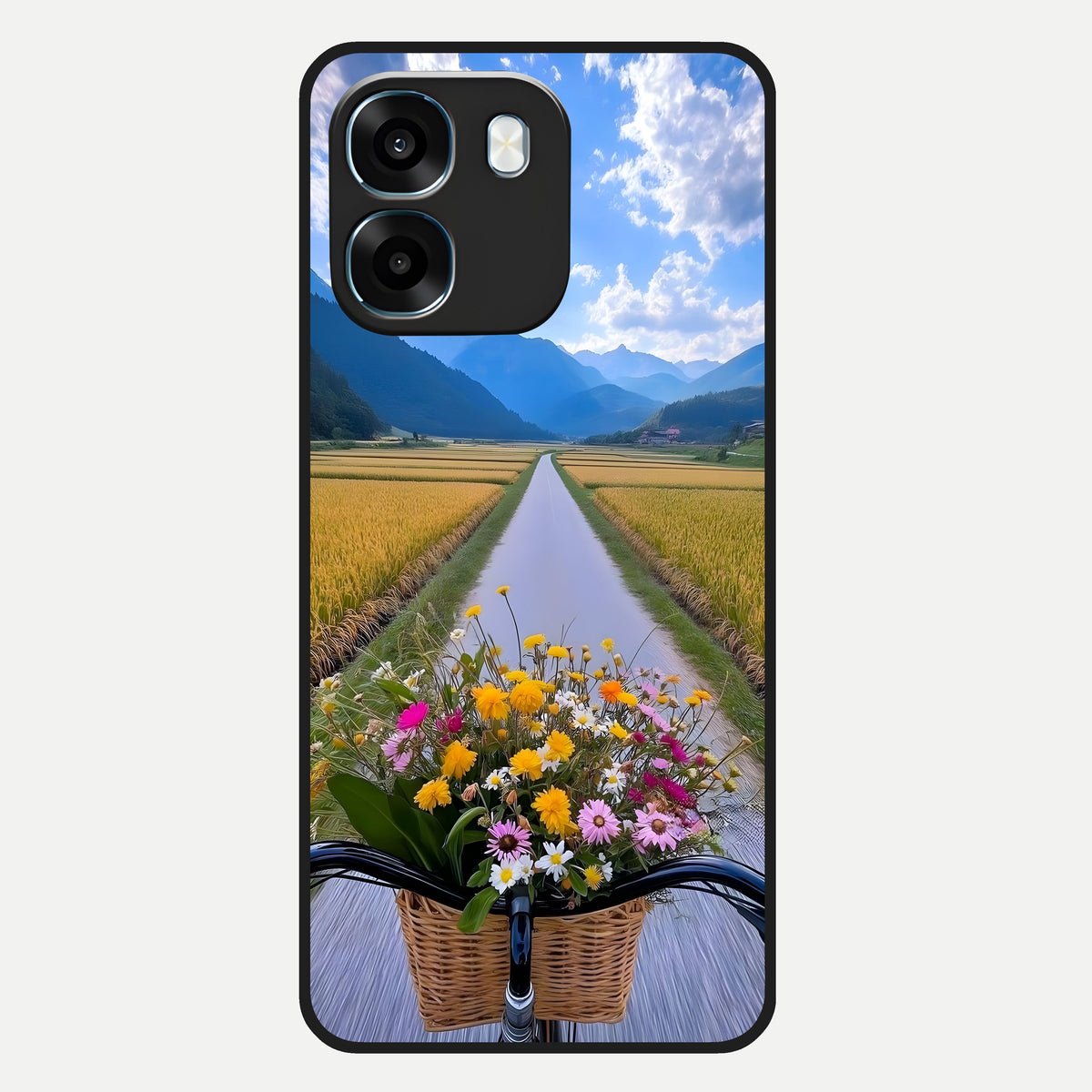  Golden Field Journey Glass Case For Oppo K14 5G back cover – full design glossy printed glass finish