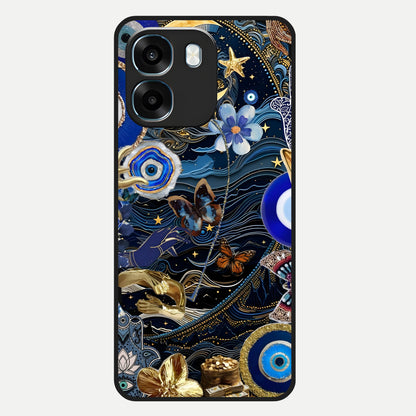  Golden Moon Magic Glass Case For Oppo K14 5G back cover – full design glossy printed glass finish