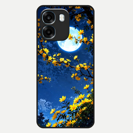  Golden Night Glow Glass Case For Oppo K14 5G back cover – full design glossy printed glass finish