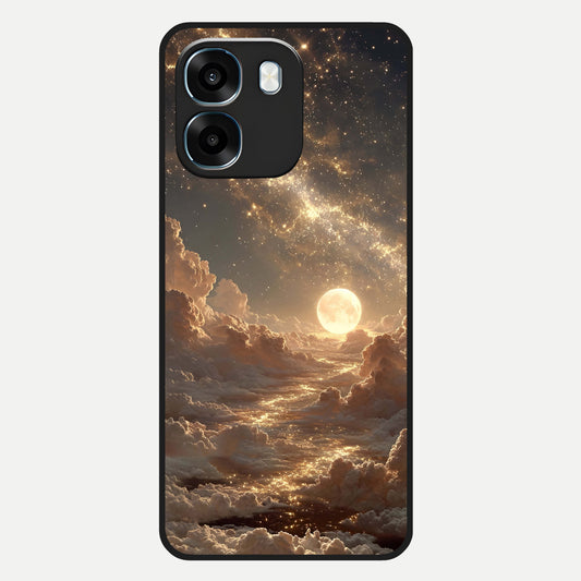  Golden Sky Dream Glass Case For Oppo K14 5G back cover – full design glossy printed glass finish
