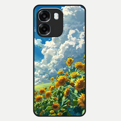  Golden Sun Glory Glass Case For Oppo K14 5G back cover – full design glossy printed glass finish