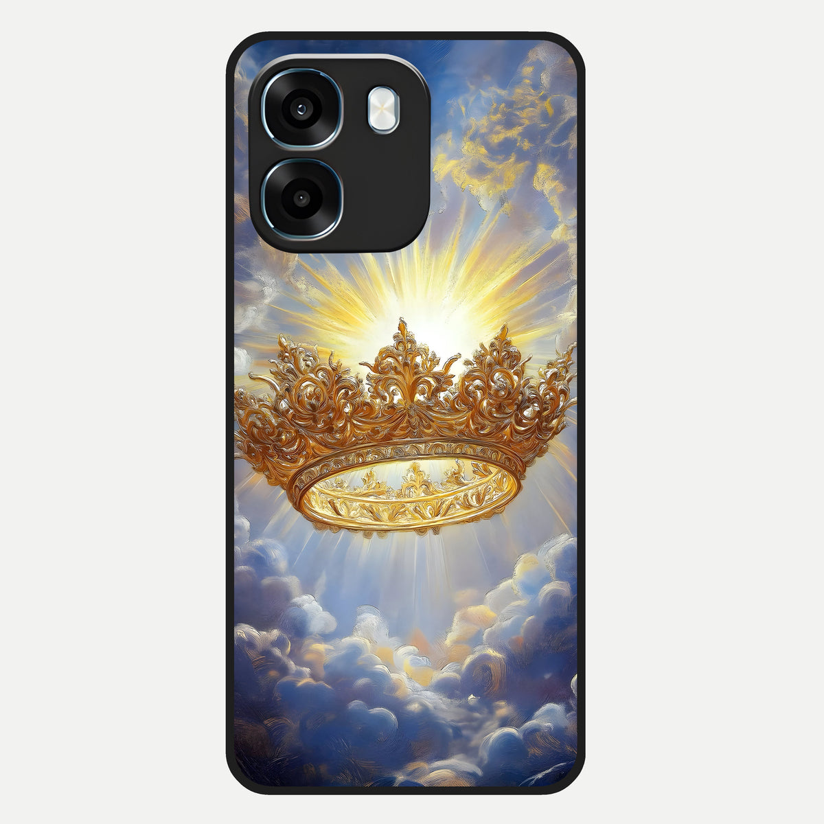  Heavenly Crown Light Glass Case For Oppo K14 5G back cover – full design glossy printed glass finish