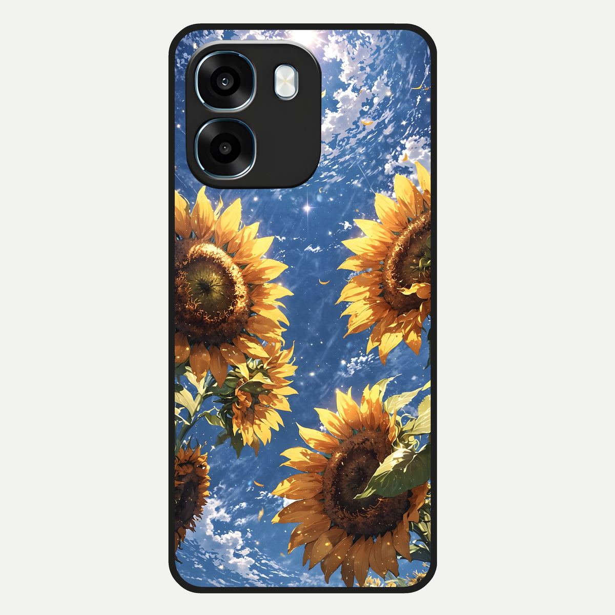  Heavenly Sunflower Rise Glass Case For Oppo K14 5G back cover – full design glossy printed glass finish