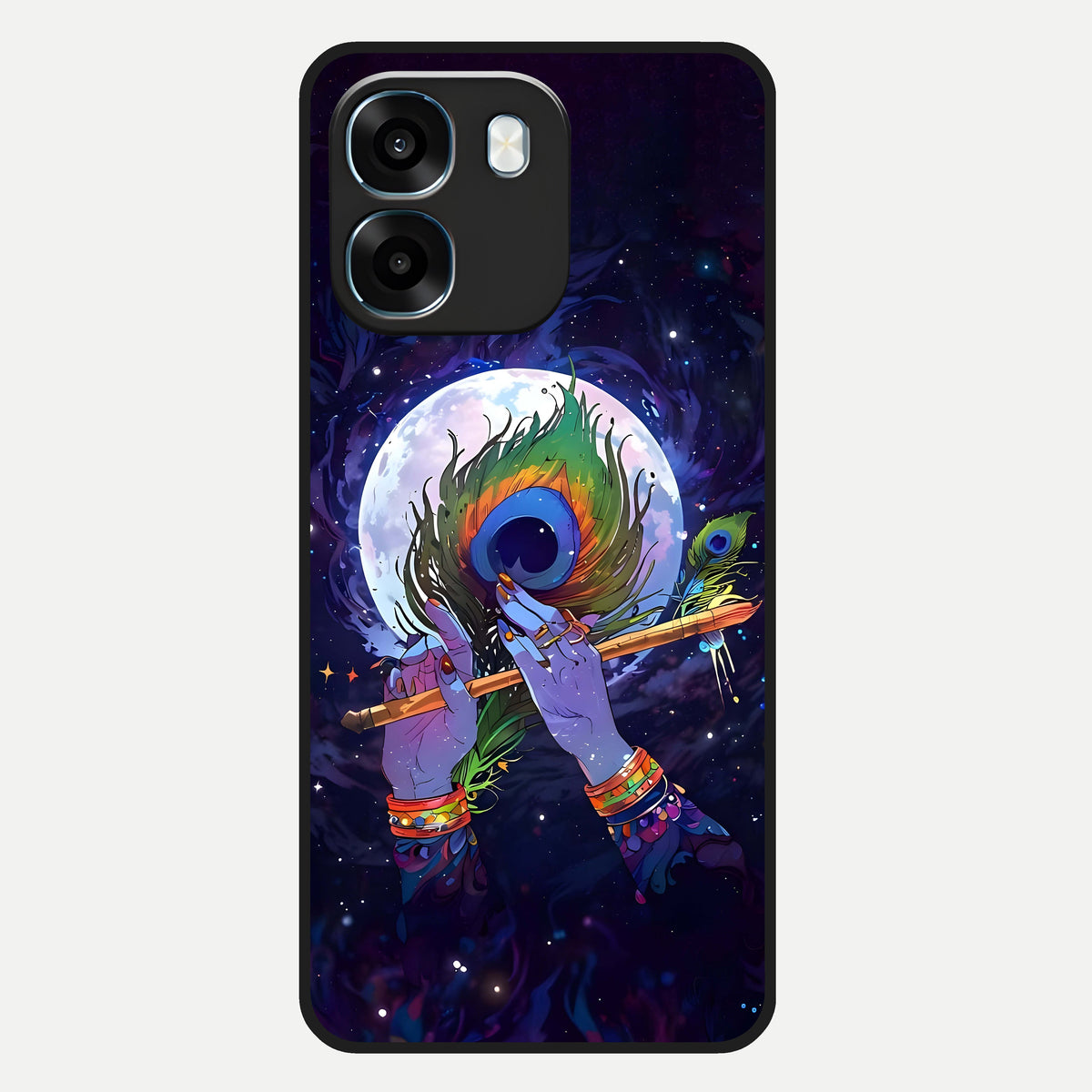  Krishna Hands Art Glass Case For Oppo K14 5G back cover – full design glossy printed glass finish