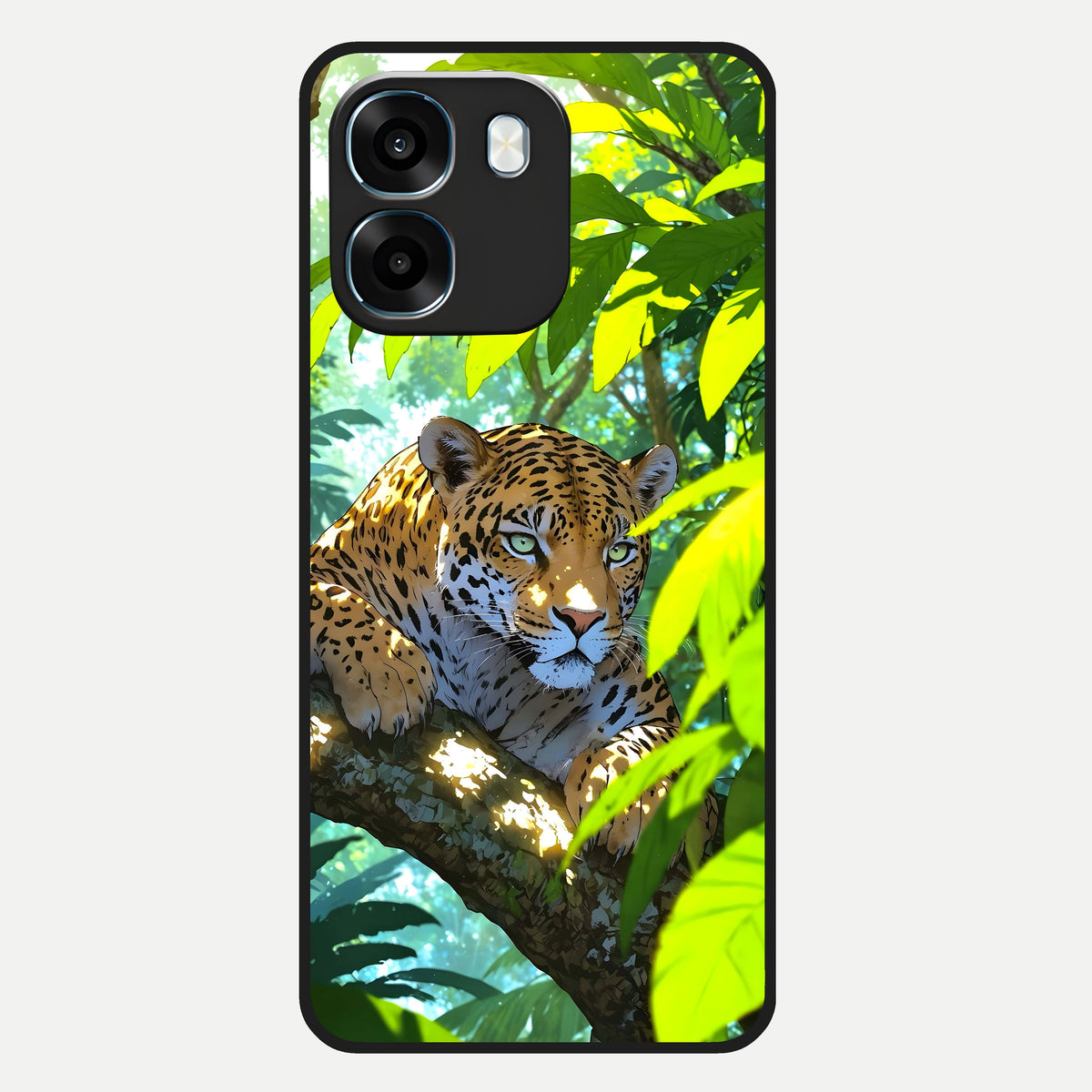  Leopard in Jungle Glass Case For Oppo K14 5G back cover – full design glossy printed glass finish