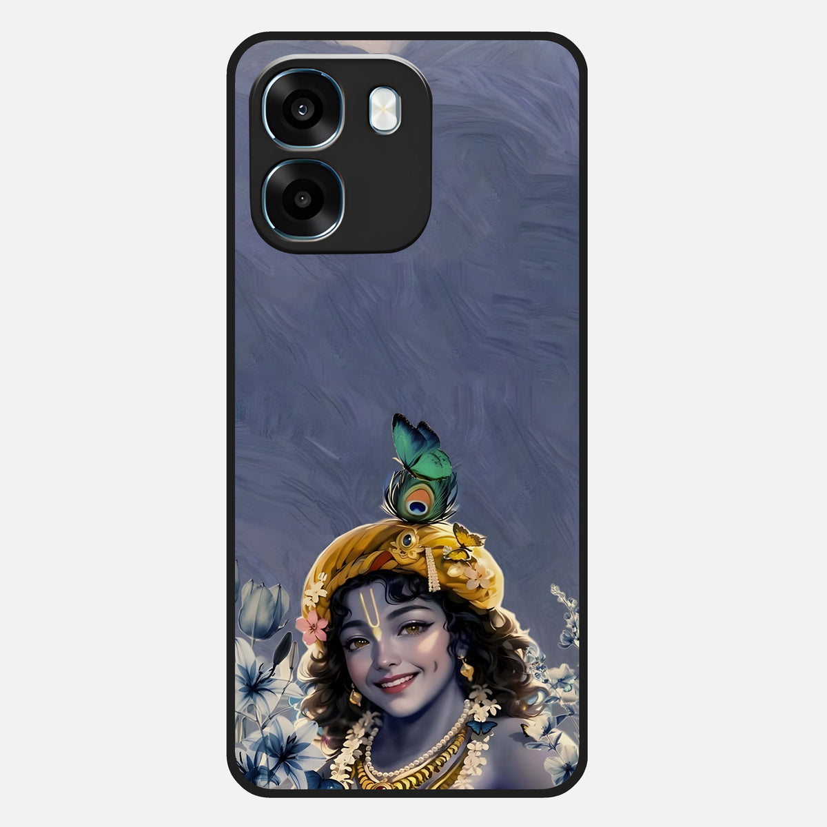  Lord Krishna Glass Case For Oppo K14 5G back cover – full design glossy printed glass finish