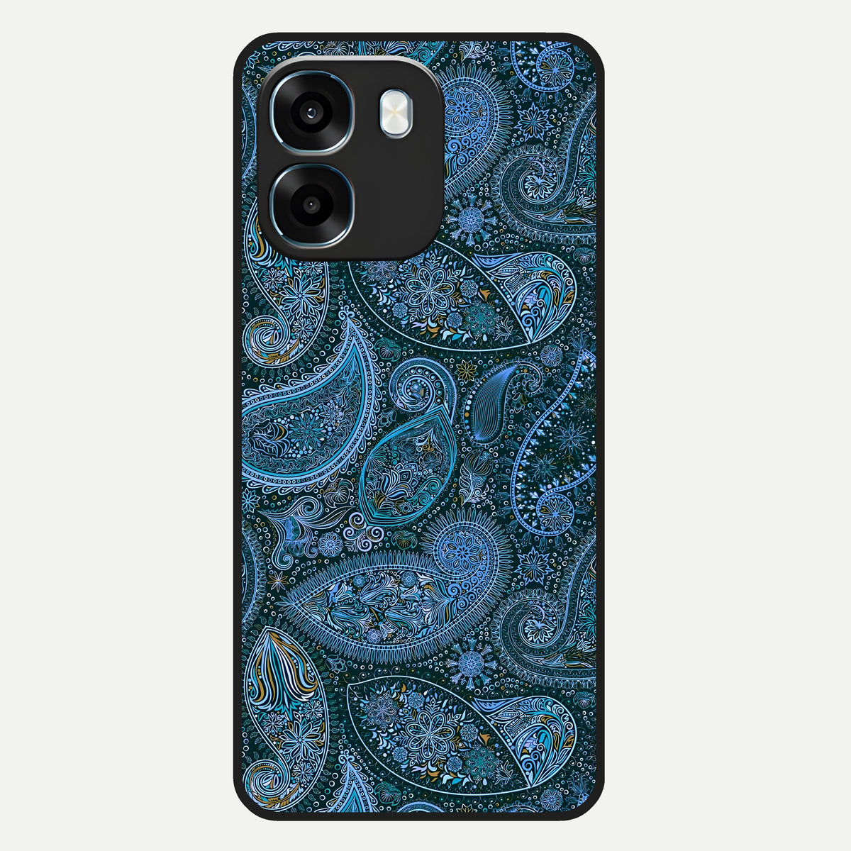  Midnight Paisley Glow Glass Case For Oppo K14 5G back cover – full design glossy printed glass finish