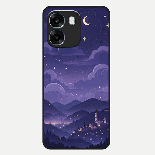  Minimal Night View Glass Case For Oppo K14 5G back cover – full design glossy printed glass finish