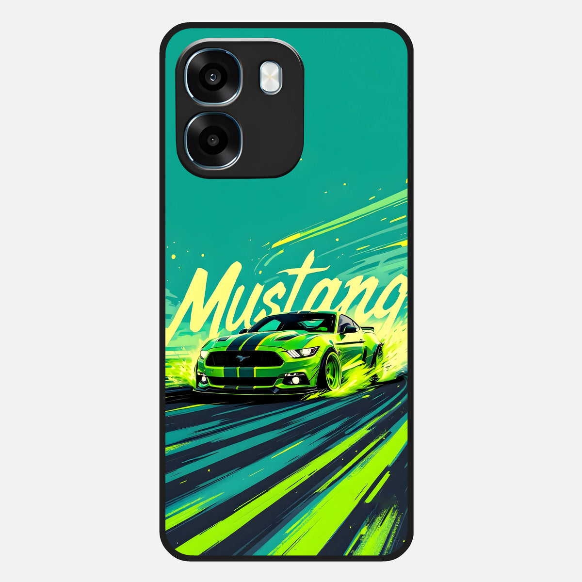  Mustang Bang Glass Case For Oppo K14 5G back cover – full design glossy printed glass finish