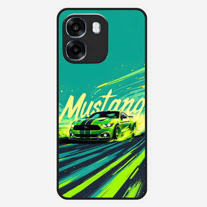  Mustang Bang Glass Case For Oppo K14 5G back cover – full design glossy printed glass finish