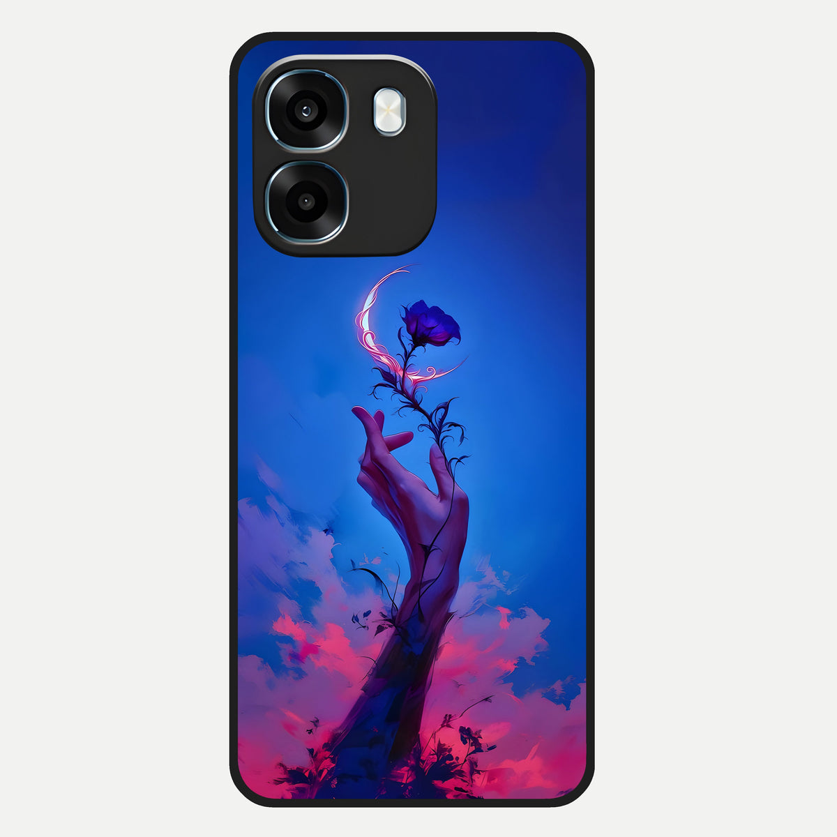 Mystic Hand Glass Case For Oppo K14 5G back cover – full design glossy printed glass finish