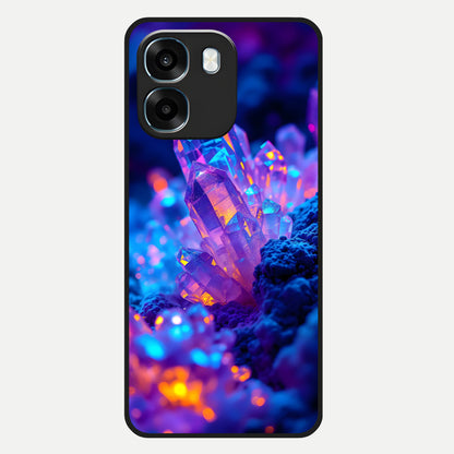  Neon Aura Shards Glass Case For Oppo K14 5G back cover – full design glossy printed glass finish