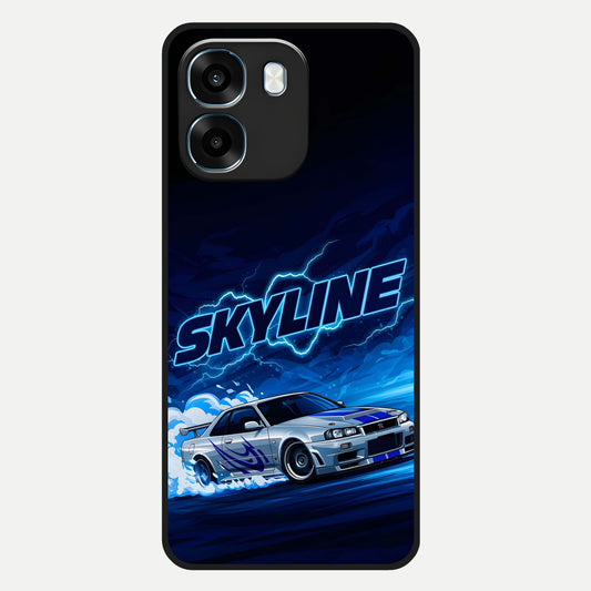  Neon Drift Beast Glass Case For Oppo K14 5G back cover – full design glossy printed glass finish