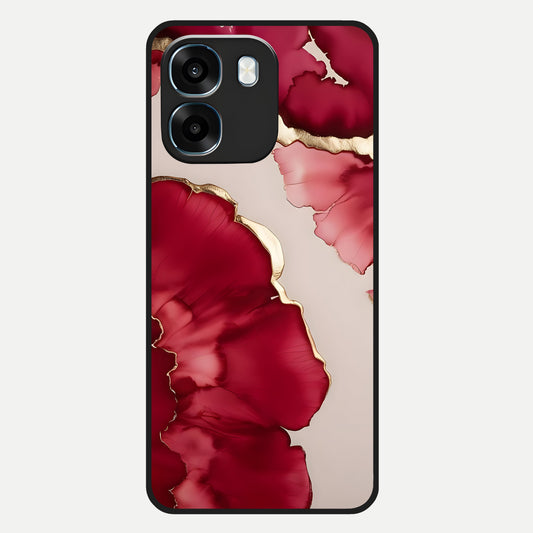  Pink And White Marble Glass Case For Oppo K14 5G back cover – full design glossy printed glass finish