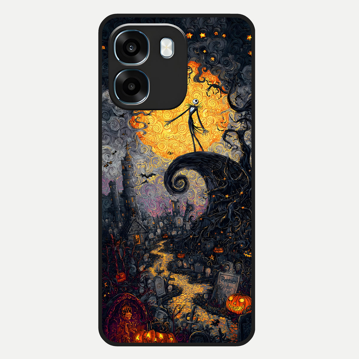  Pumpkin Moonlight Tale Glass Case For Oppo K14 5G back cover – full design glossy printed glass finish