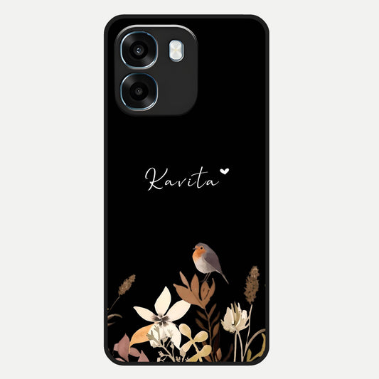  Quiet Garden Tune Custom Name Glass Case For Oppo K14 5G back cover – full design glossy printed glass finish
