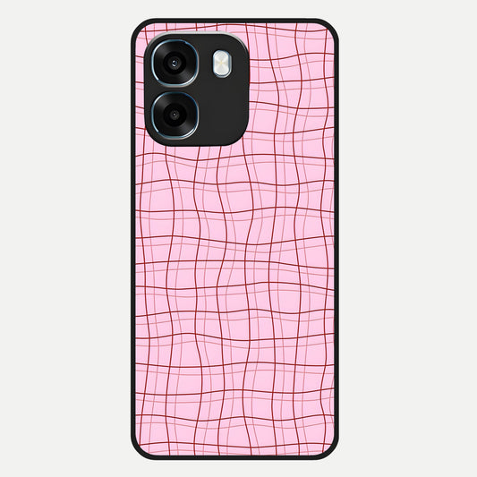  Soft Grid Bliss Glass Case For Oppo K14 5G back cover – full design glossy printed glass finish
